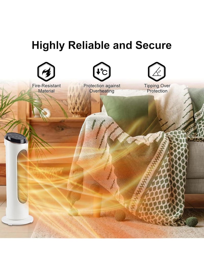 INGUNAR 2000W Space Heater Indoor,Electric Heater with Remote, Oscillating, 3 Modes, 12h Timer, Portable Heater for Indoor Use - Image 4